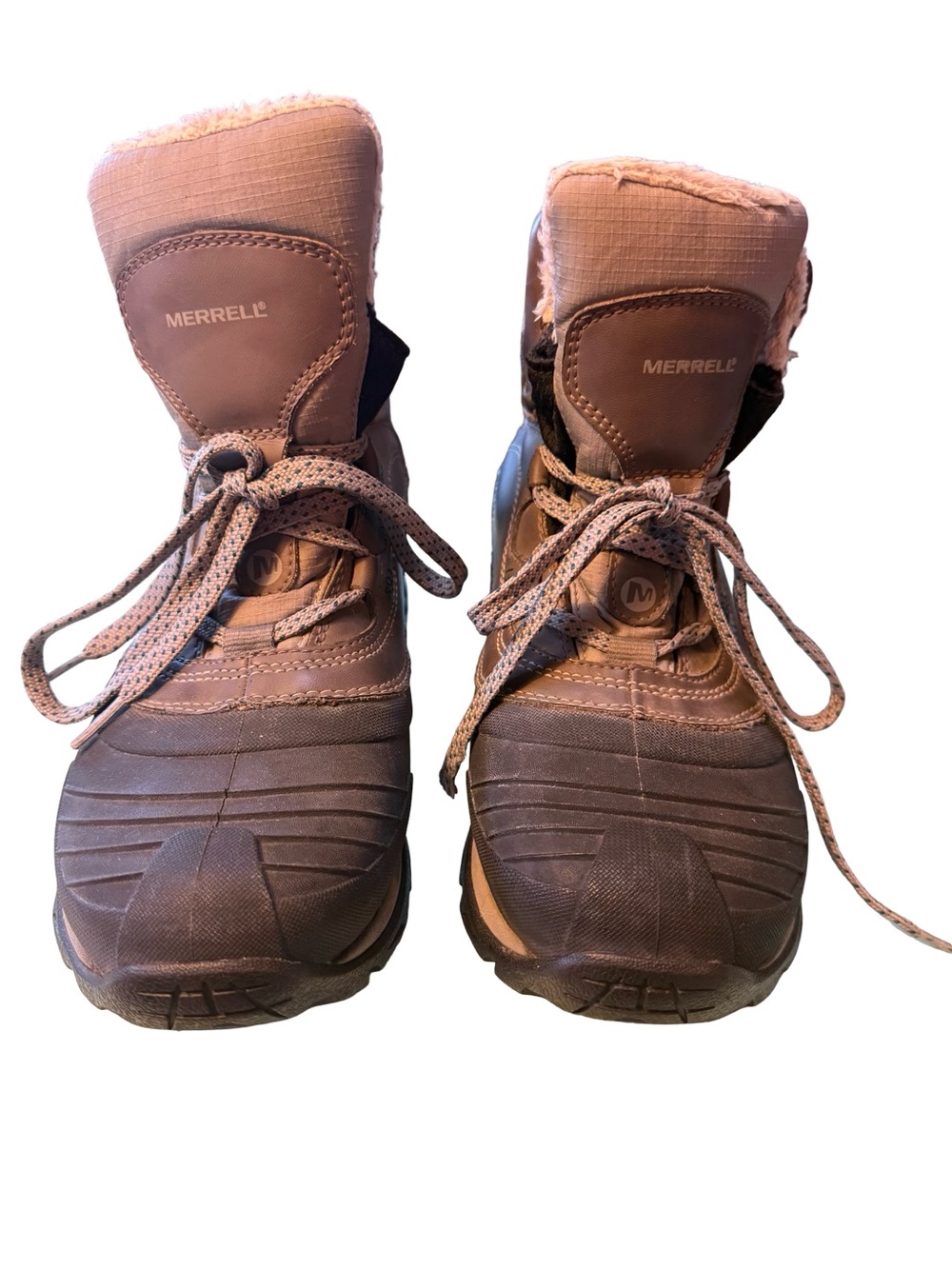 Merrell Brown and Tan Insulated Lace-Up Boots